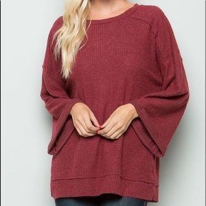 Waffle Knit Top